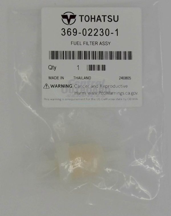 369-02230-0 Fuel Filter Assembly M4C Through 9.8B (2-Stroke) MFS4C Through 20D (4-Stroke)