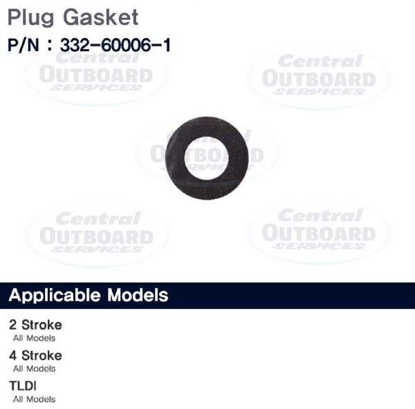 Plug Gasket All models (2-Stroke), (4-Stroke), (TLDI)