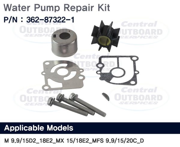 Water Pump Repair Kit M9.9/15D2/18E2/MX15/18E2 (2-Stroke) & MFS15/20C (4-Stroke)