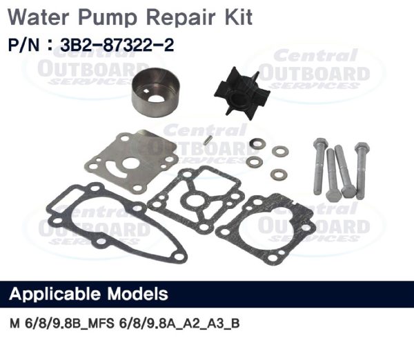 Water Pump Repair Kit M6/8/9.8B (2-Stroke) & MFS6BZ/8/9.8B (4-Stroke)