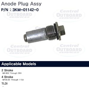 Anode Plug Assembly M 9.9D2 Through 30H (2-stroke) MFS 9.9E Through 115A