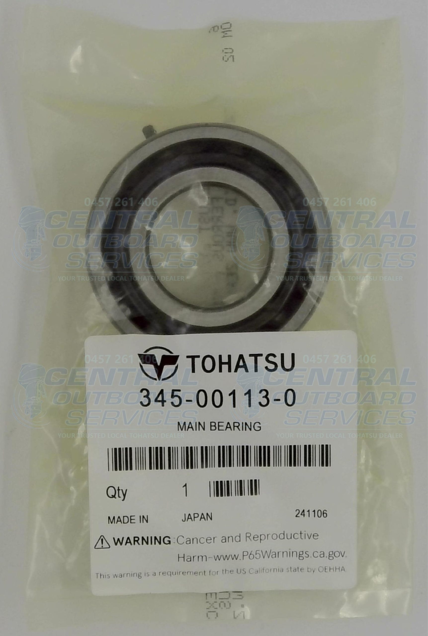 345-00113-0 Main Bearing – Tohatsu
