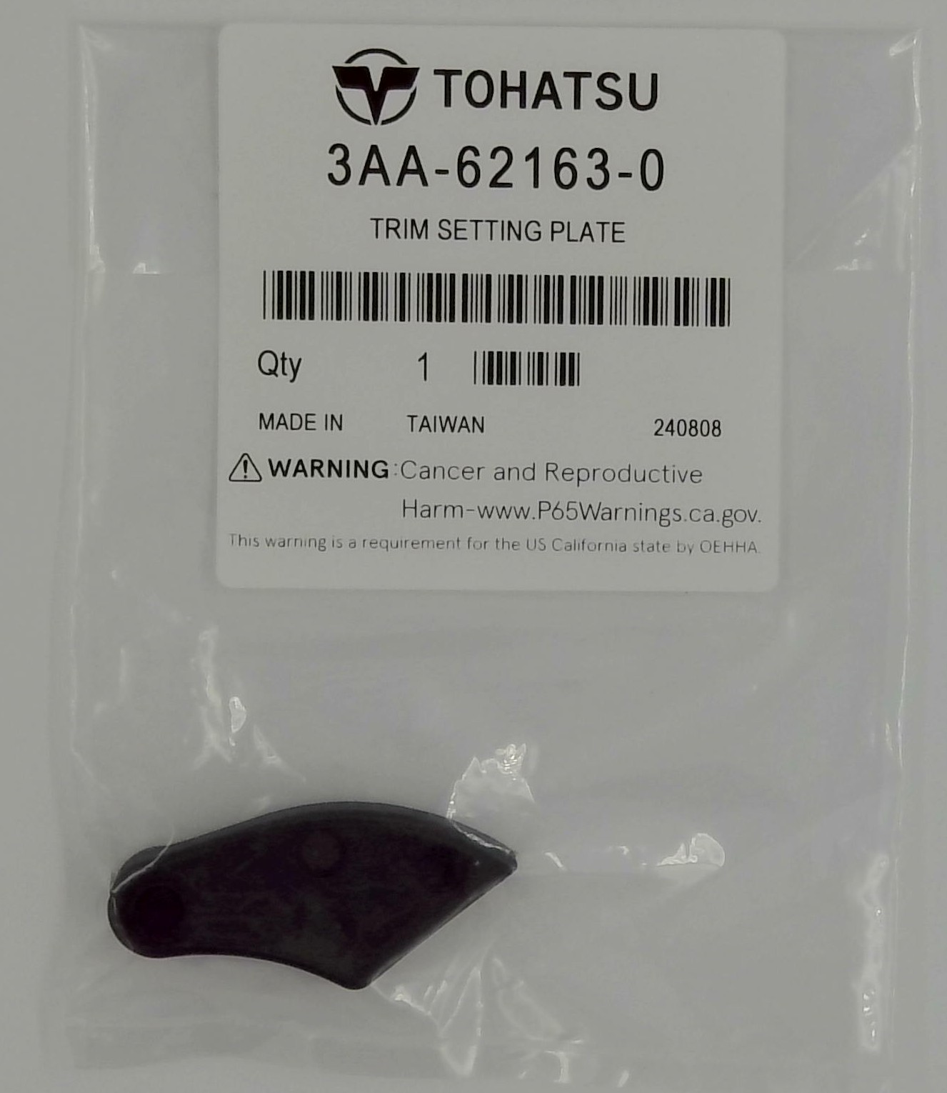 3AA-62163-0 – Trim Setting Plate – Tohatsu